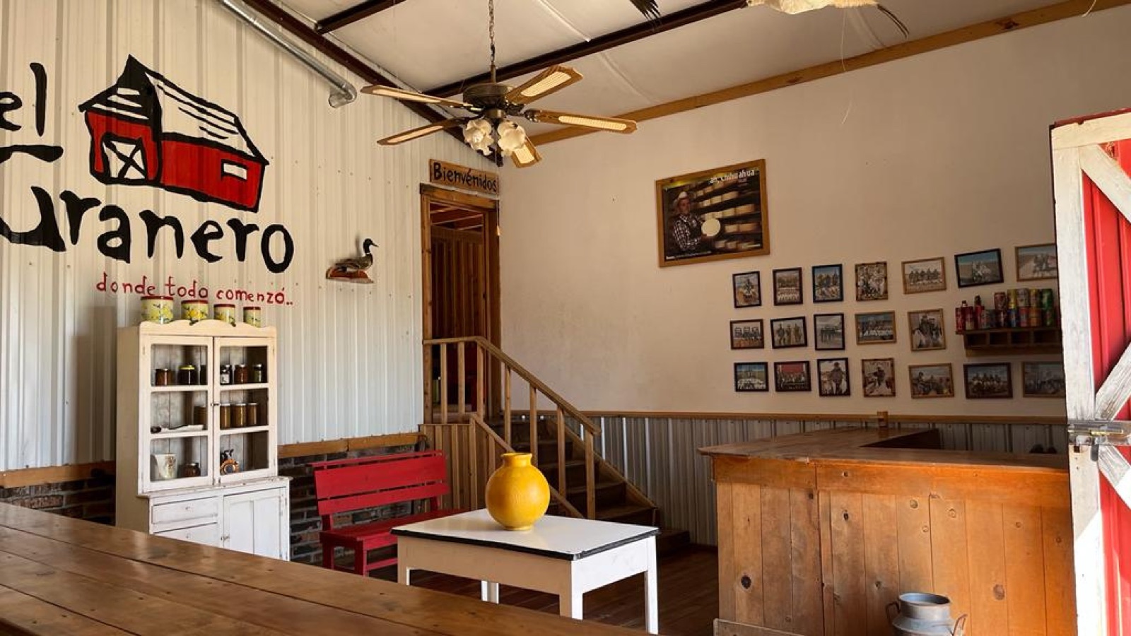 El Granero dining hall — wood walls, 